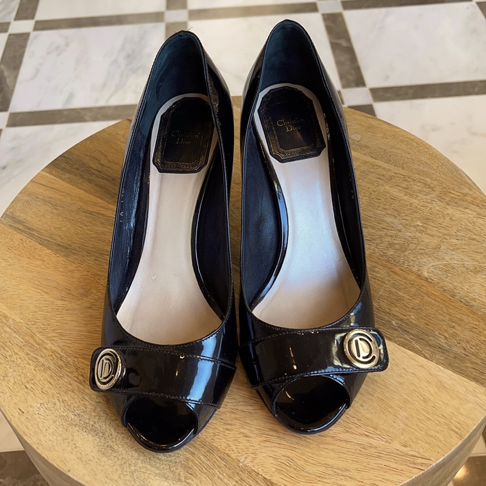 Authentic Christian Dior black heels